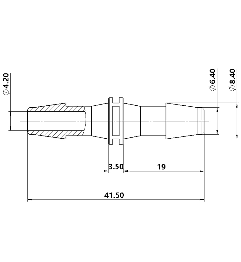 6.4mm（1/4英寸）直通接头