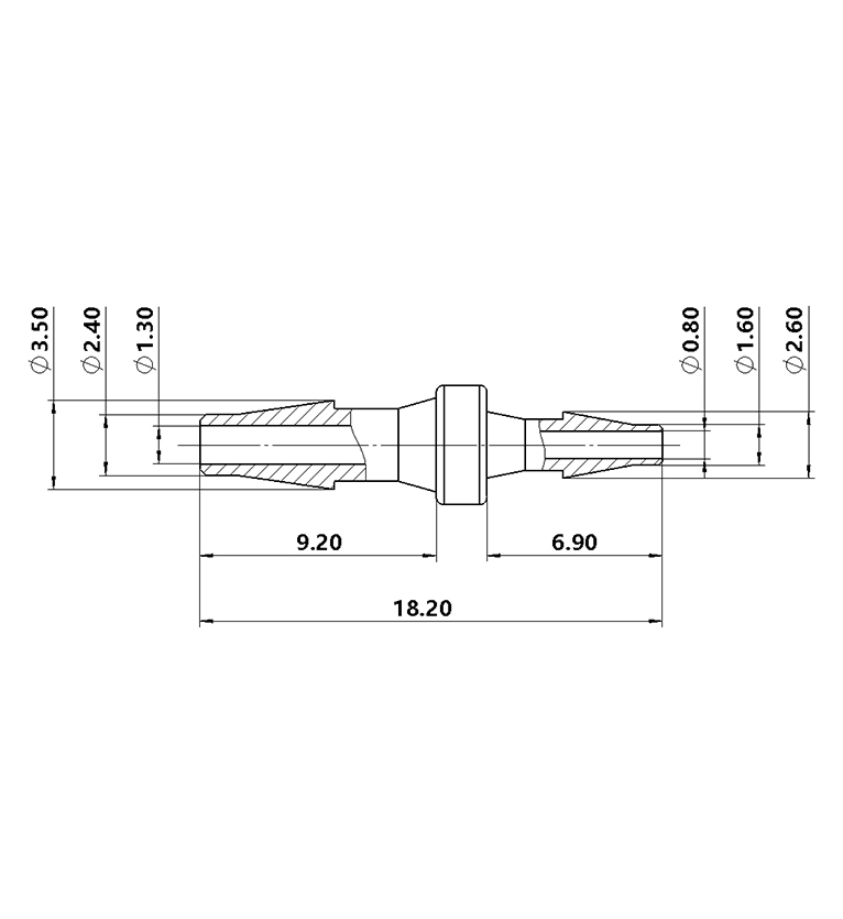 1.6-2.4mm变径直通接头